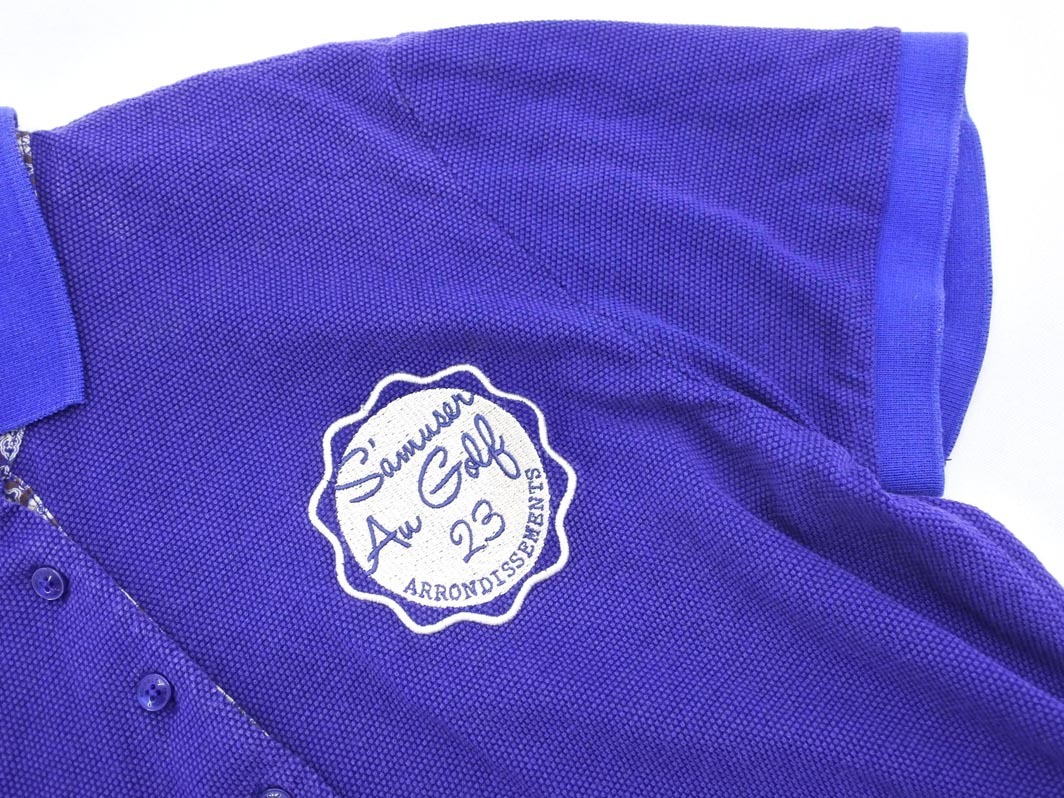 23區(qū) GOLF 23區(qū) ゴルフ 刺繍 ポロシャツ size?/青 ■◆ ☆ ffa6 レディース