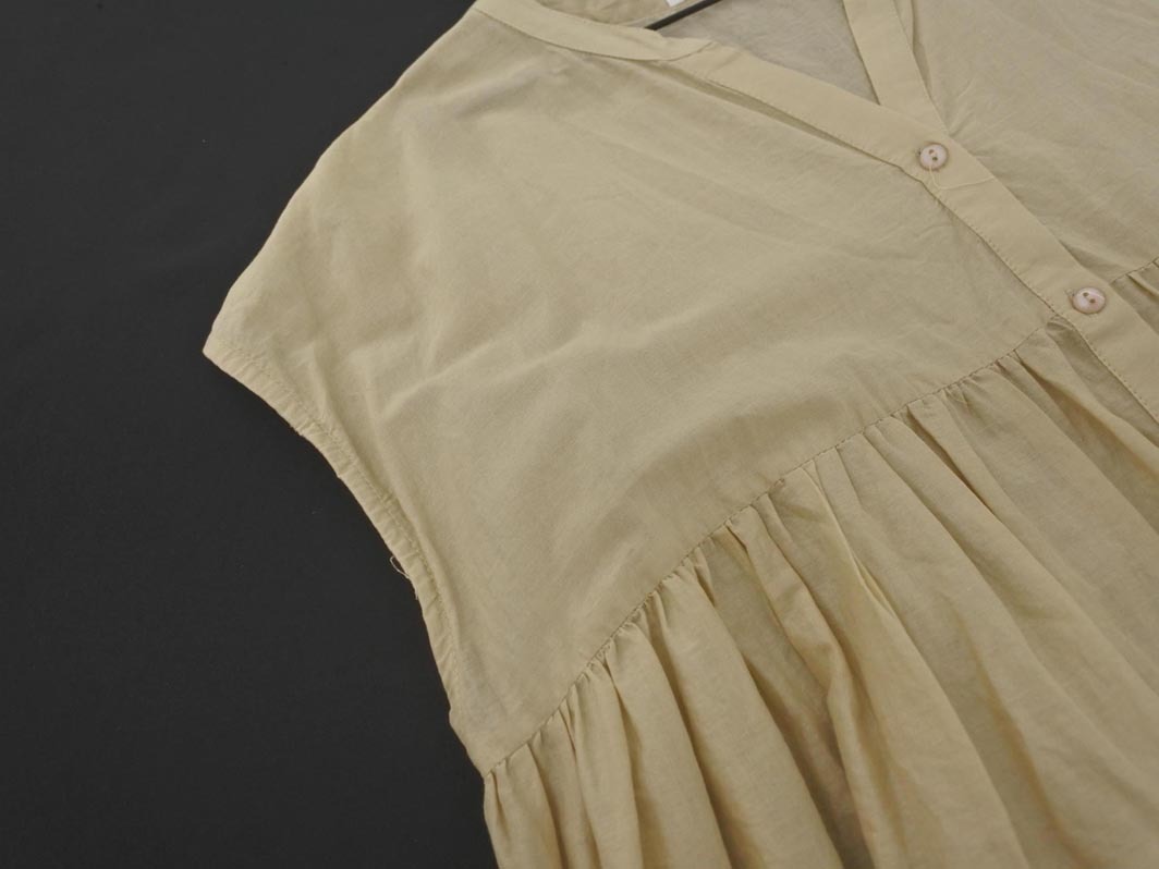 OLIVE des OLIVE オリーブデオリーブ ノースリーブ ブラウス シャツ sizeM/ベージュ ■◆ ☆ ffa9 レディース_画像3