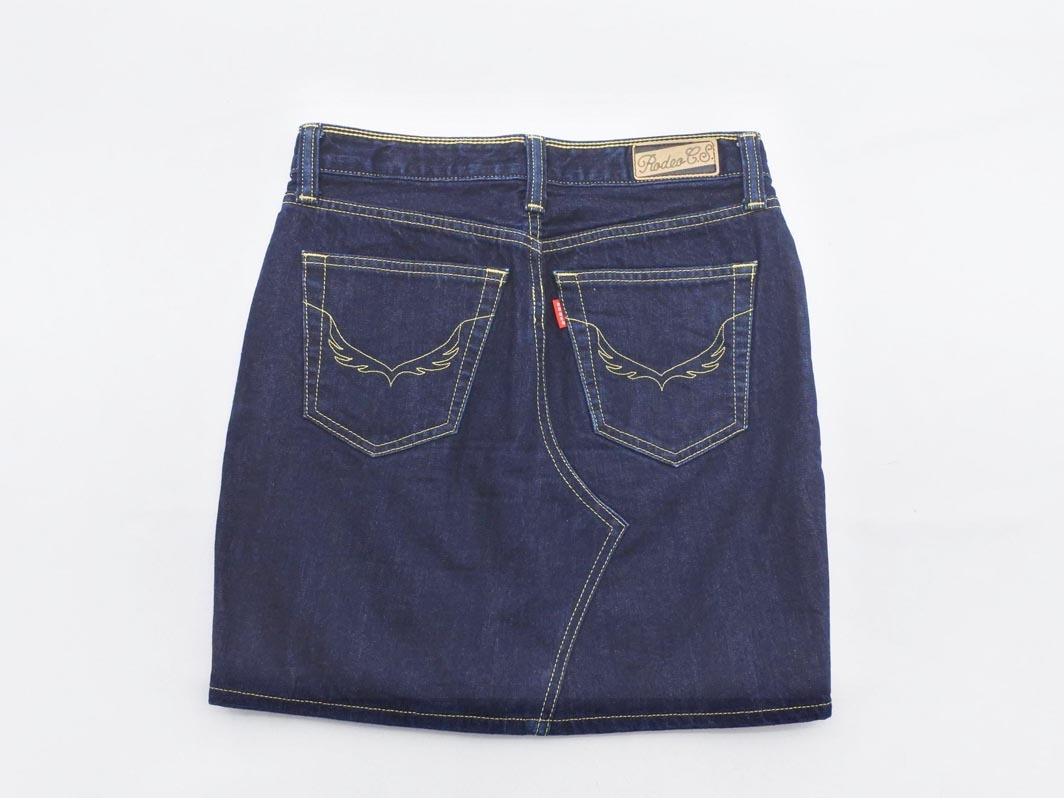 RODEO CROWNS ロデオクラウンズ デニムスカート sizeS/紺 ■■ ☆ ffa9 レディース