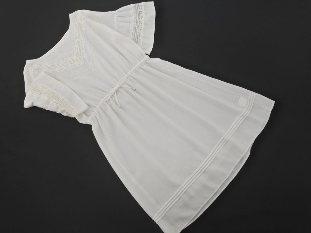 MISCH MASCH ミッシュマッシュ レース チュニック Aライン ワンピース sizeM/白 ■◆ ☆ ffa9 レディース_画像1