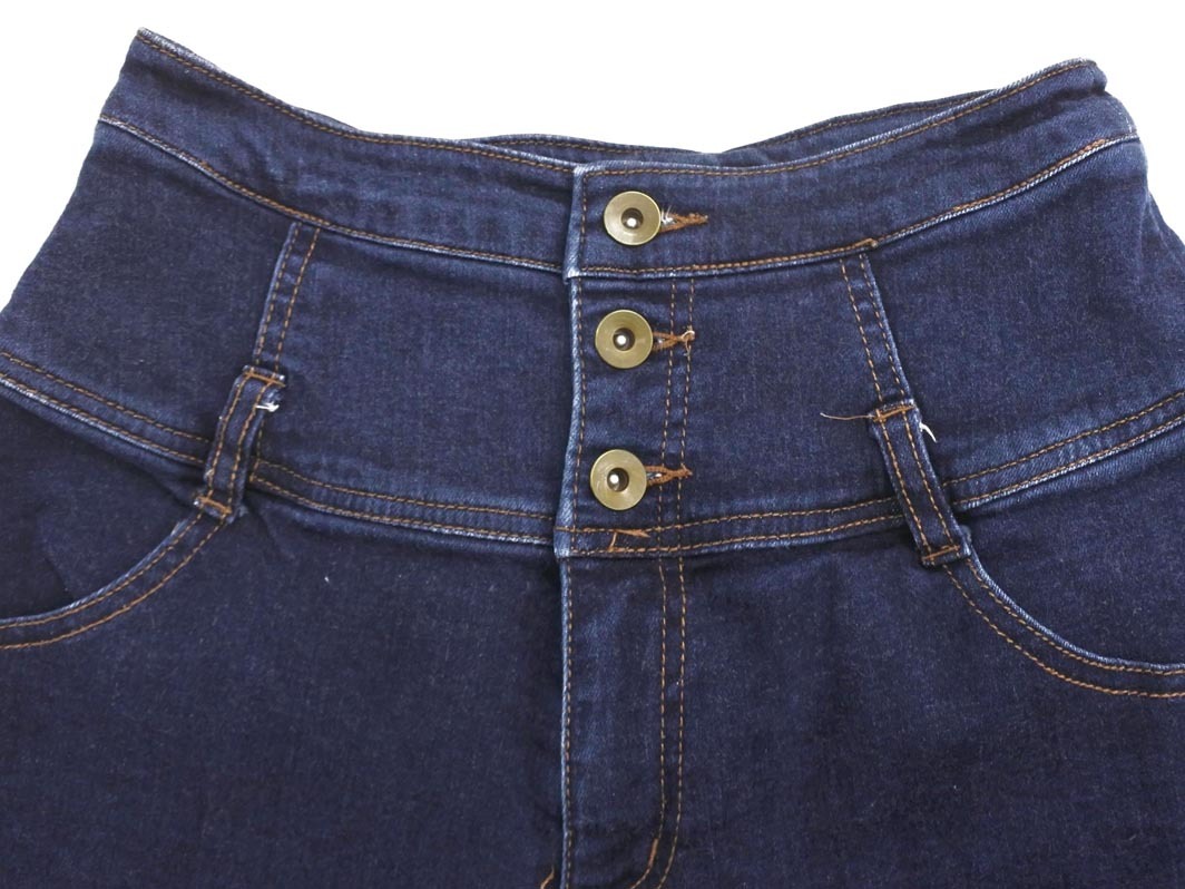 Heather ヘザー ストレッチ ボタンフライ ショート デニムパンツ sizeS/インディゴ ■◆ ☆ ffa9 レディース_画像2