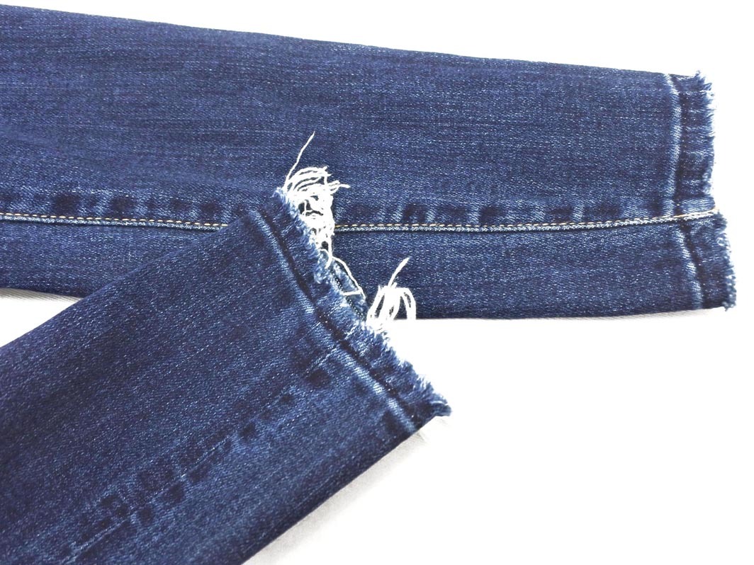 アズールバイマウジー ダメージ加工 カットオフ ストレッチ スキニー デニムパンツ sizeXS/インディゴ ■■ ☆ ffb0 レディース_画像2