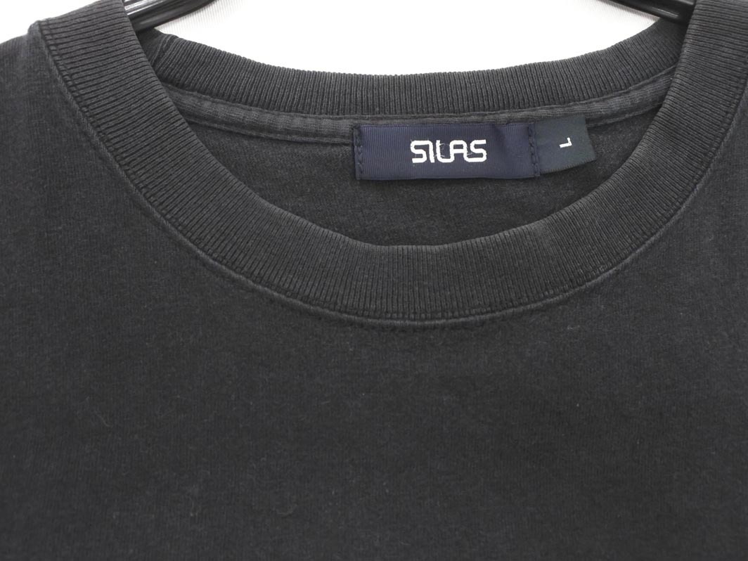 ネコポスOK SILAS サイラス Tシャツ sizeL/黒 ■◆ ☆ ffb0 メンズ
