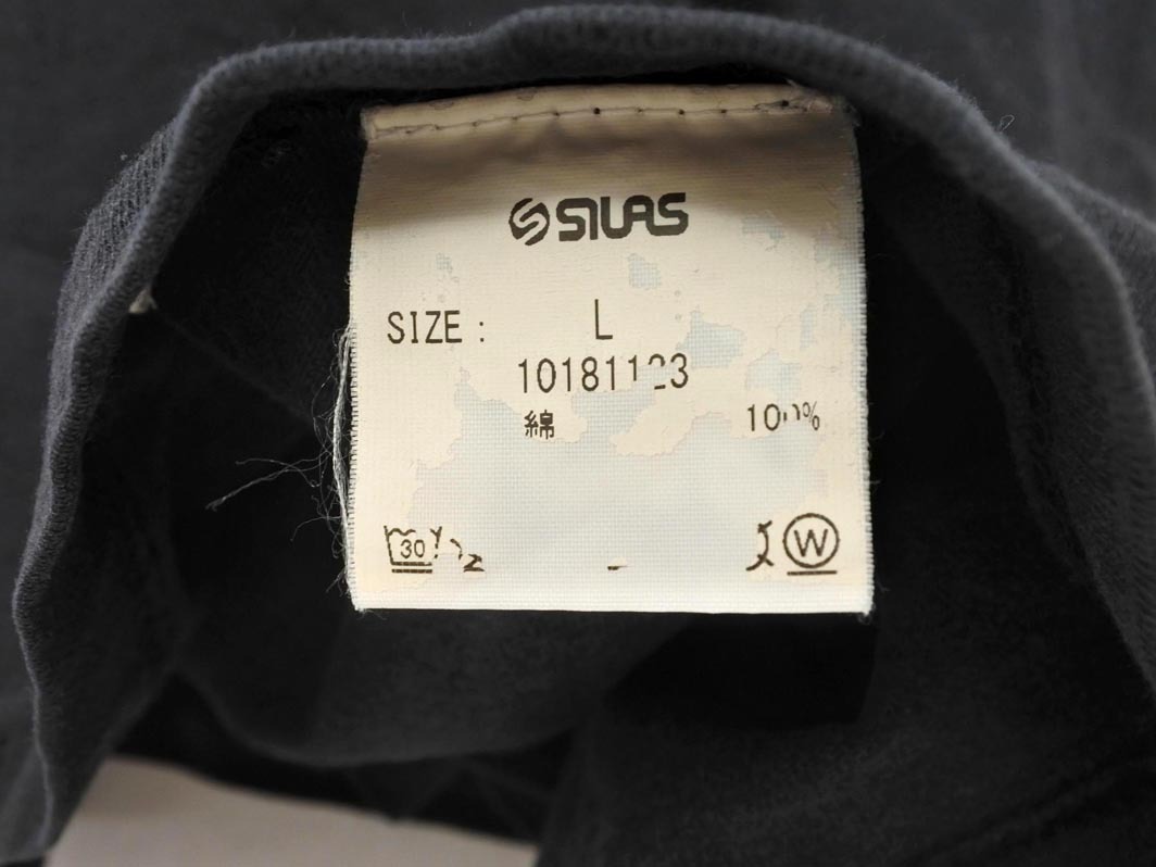 ネコポスOK SILAS サイラス Tシャツ sizeL/黒 ■◆ ☆ ffb0 メンズ