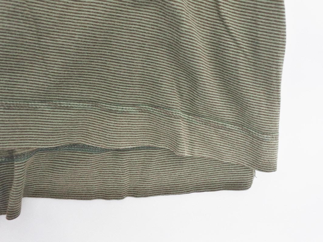 ネコポスOK Paul Smith ポールスミス ボーダー ポロ カットソー sizeXL/カーキｘ茶 ■◆ ☆ ffb0 メンズ