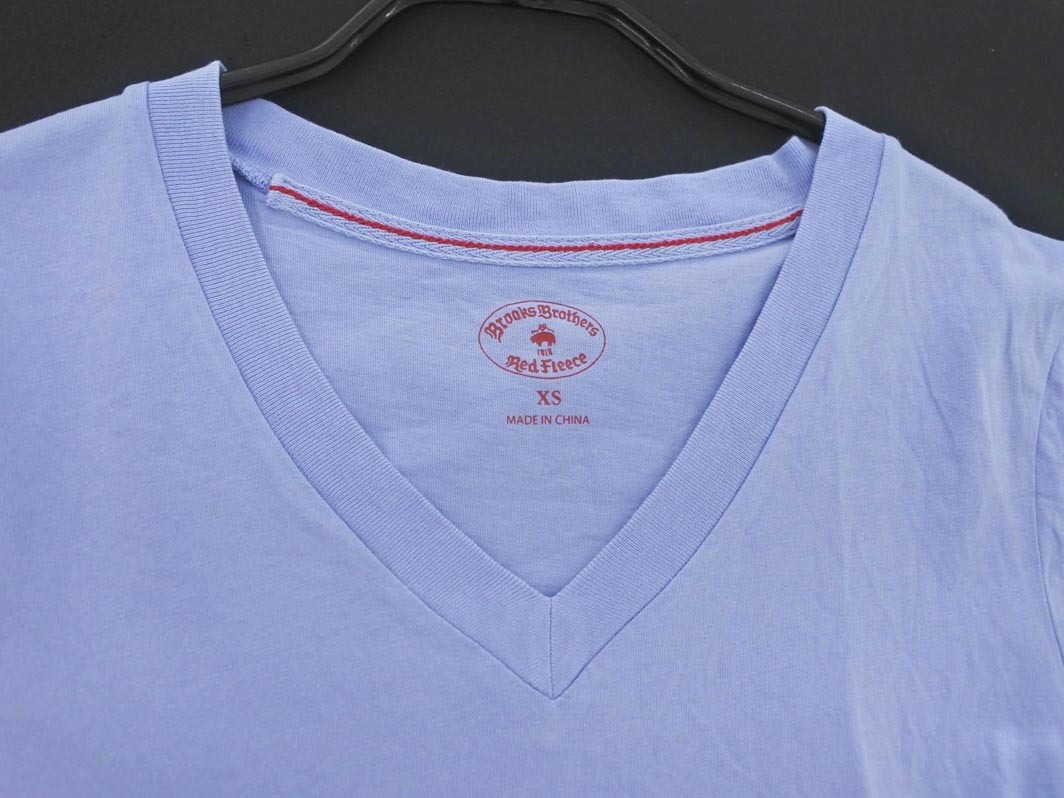 ネコポスOK BROOKS BROTHERS ブルックスブラザーズ Vネック カットソー sizeXS/青 ■◆ ☆ ffb0 メンズ