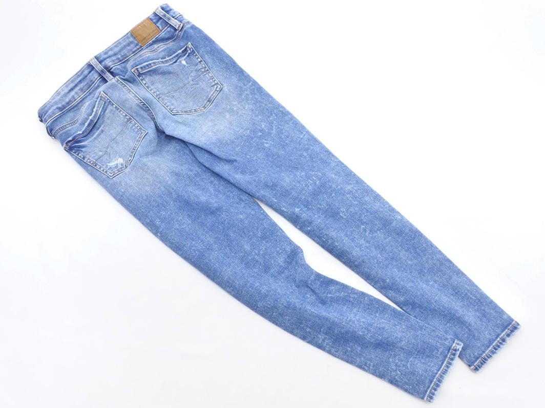 AMERICAN EAGLE アメリカンイーグル ダメージ加工 スキニー デニムパンツ size6/青 ■■ ☆ ffb0 レディース