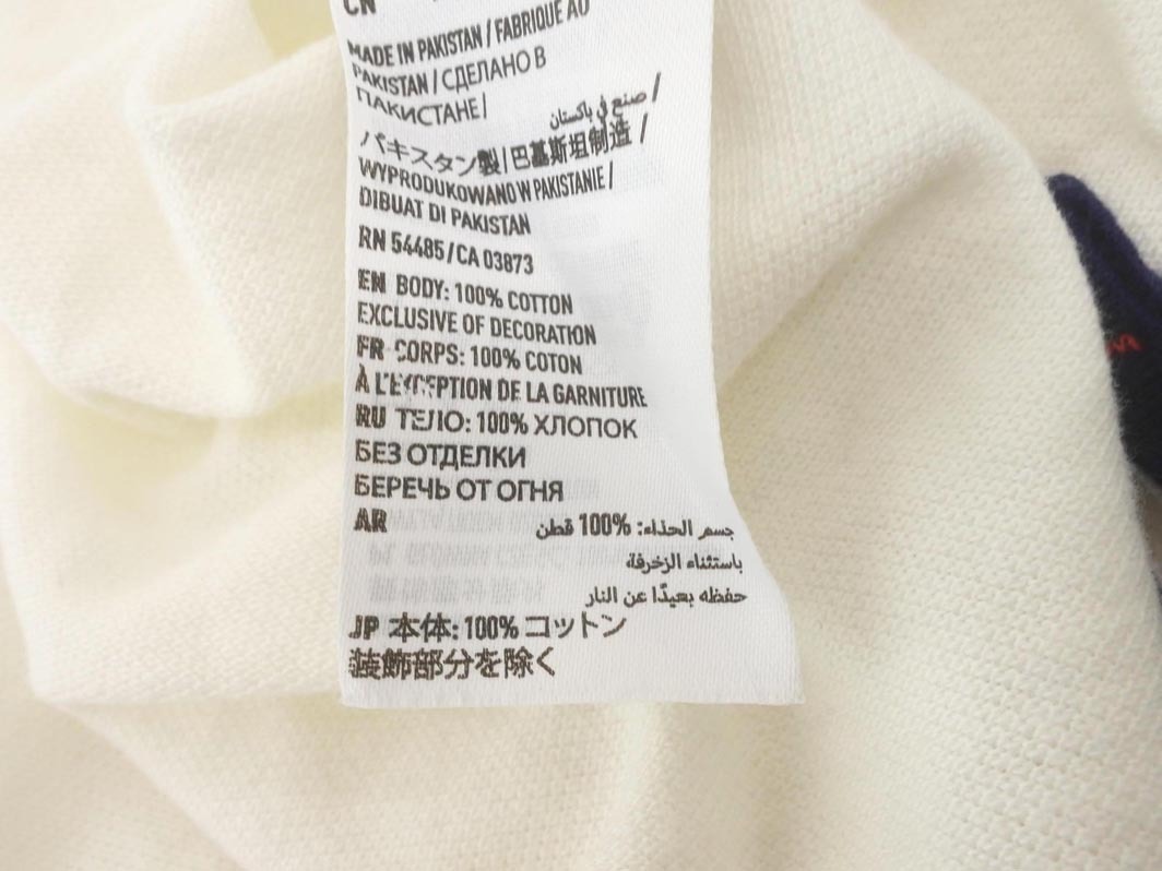 AMERICAN EAGLE アメリカンイーグル 半袖 ポロシャツ sizeL/白ｘ紺 ■◆ ☆ ffb0 メンズ