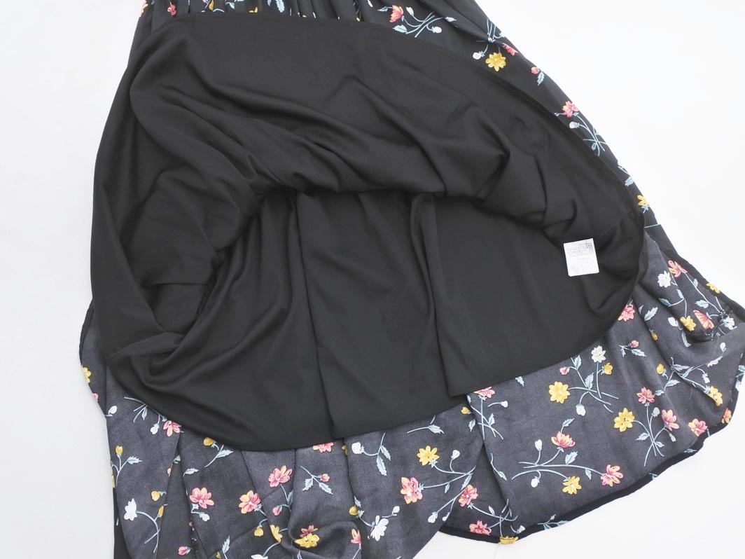 INGNI イング レース カットショルダー 花柄 Aライン ワンピース sizeM/黒 ■◆ ☆ ffb0 レディース_画像2