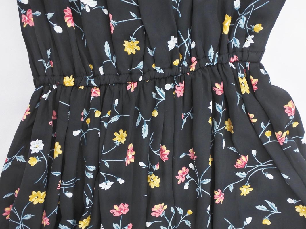 INGNI イング レース カットショルダー 花柄 Aライン ワンピース sizeM/黒 ■◆ ☆ ffb0 レディース_画像3