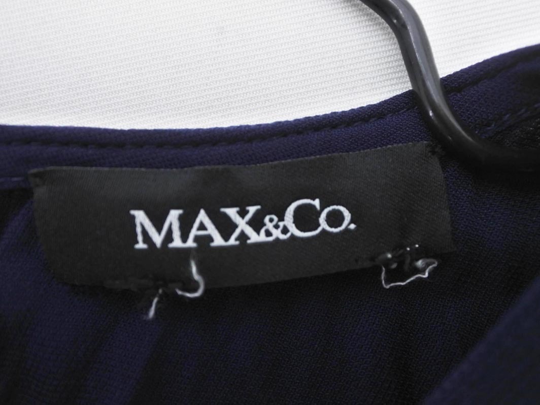 MAX&Co. マックスアンドコー フリル カットソー 紺 ■◆ ☆ ffb0 レディース