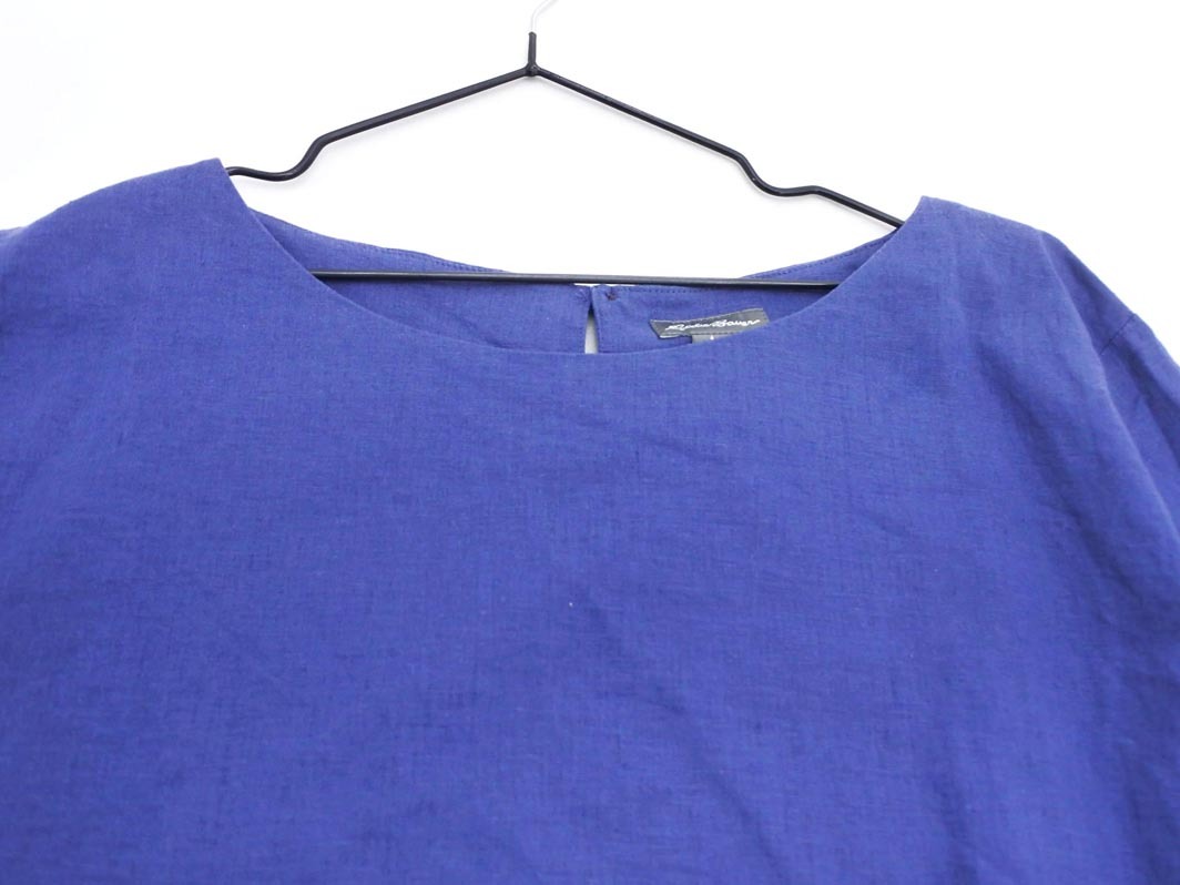 新品 Eddie Bauer エディーバウアー リネン混 ブラウス シャツ sizePXL/紺 ■◆ ☆ ffb1 レディース