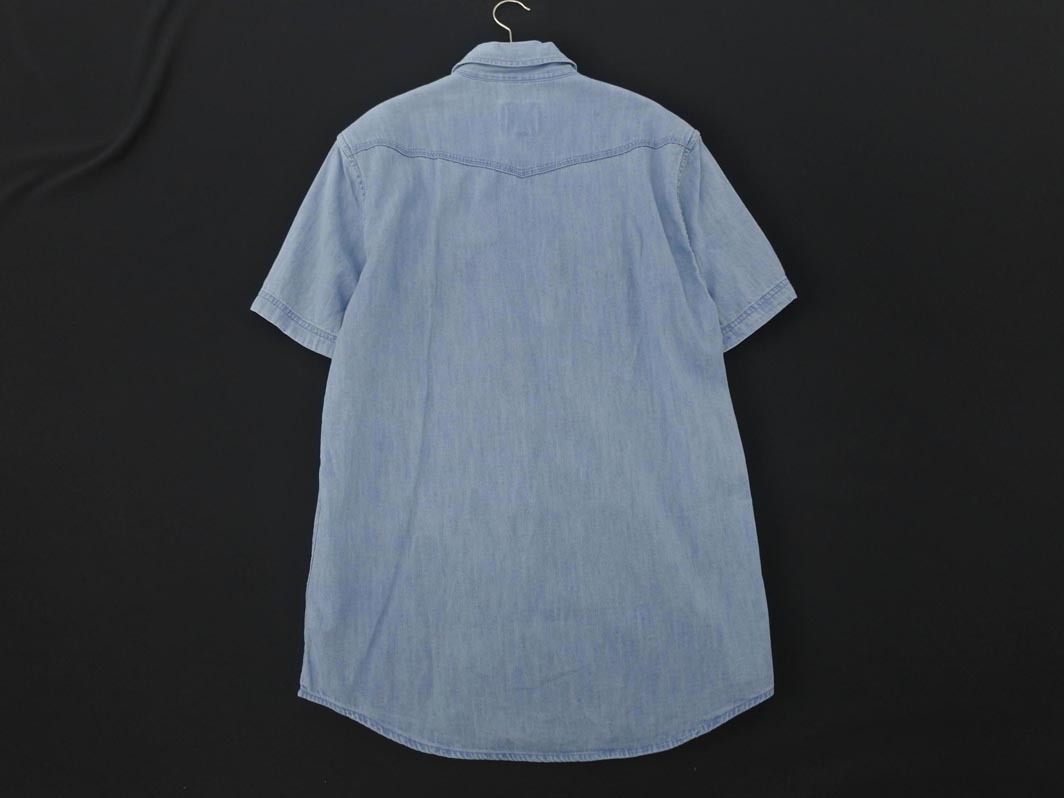 AMERICAN EAGLE アメリカンイーグル デニム ウエスタン シャツ sizeXS/水色 ■◆ ☆ ffb1 メンズ