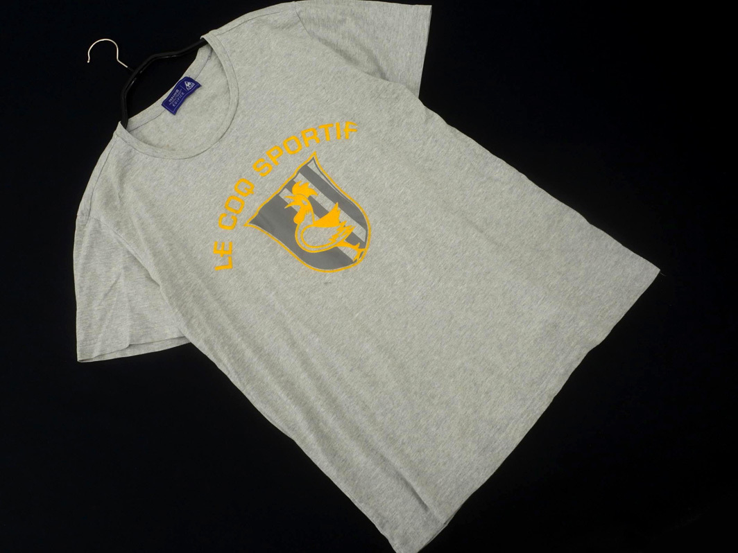 ネコポスOK EDIFICE エディフィス ルコックスポルティフ プリント Tシャツ sizeL/グレー ■◆ ☆ ffb3 メンズ