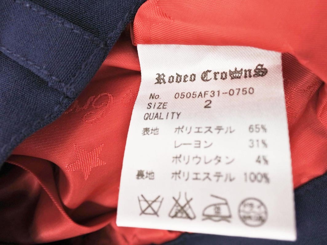 RODEO CROWNS ロデオクラウンズ パンツ size2/紺 ■■ ☆ ffb2 レディース