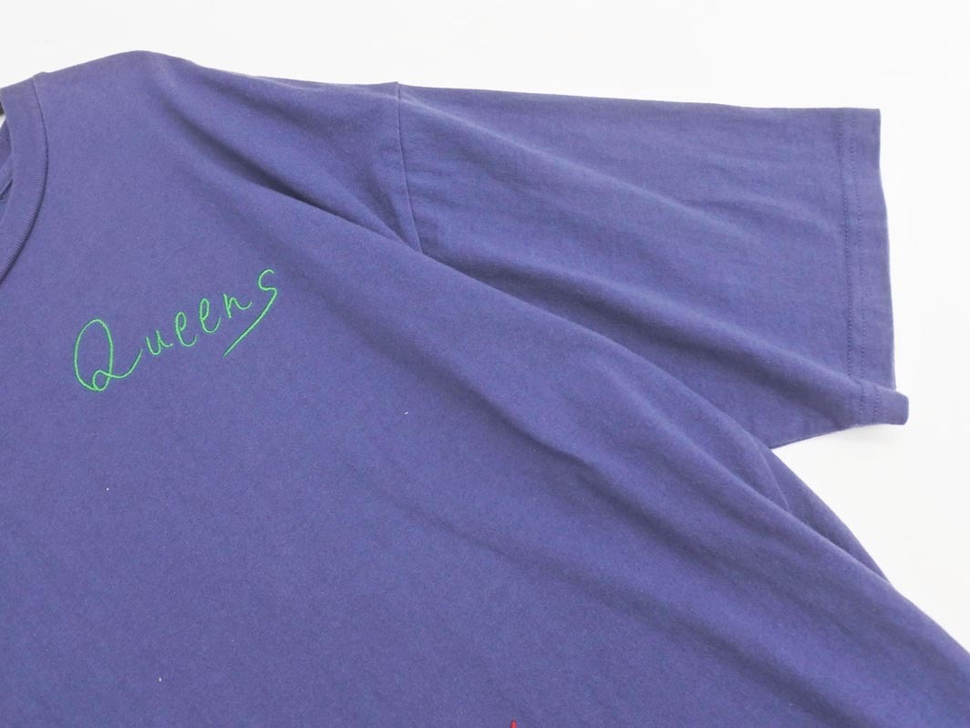 B:MING BEAMS ビームス 刺繍 Tシャツ sizeM/青 ■◆ ☆ ffb2 メンズ