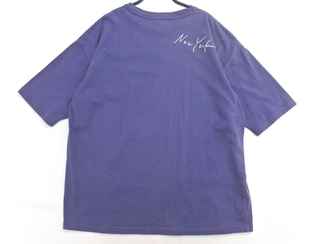 B:MING BEAMS ビームス 刺繍 Tシャツ sizeM/青 ■◆ ☆ ffb2 メンズ