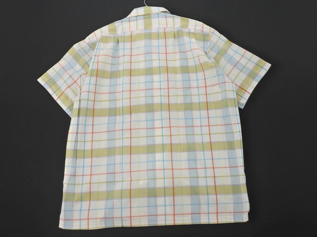 LACOSTE ラコステ チェック シャツ size4/白ｘ青ｘ緑 ■◆ ☆ ffb2 メンズ