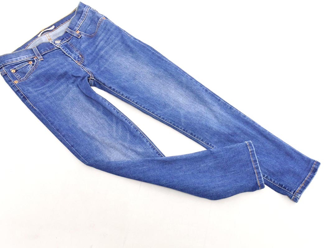 LEVI’S リーバイス BORROWED FROM BOYS ストレッチ デニムパンツ size25/ブルー ■■ ☆ ffb3 レディース