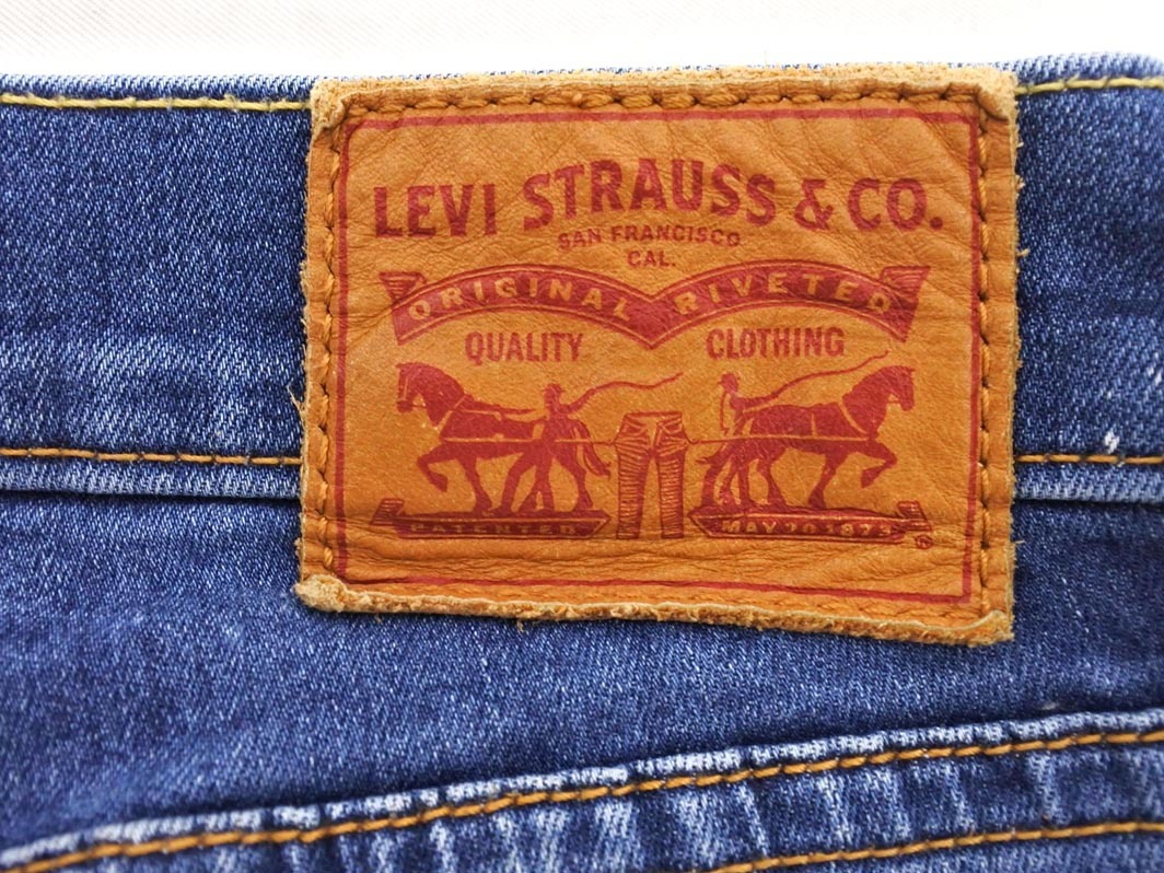 LEVI’S リーバイス BORROWED FROM BOYS ストレッチ デニムパンツ size25/ブルー ■■ ☆ ffb3 レディース