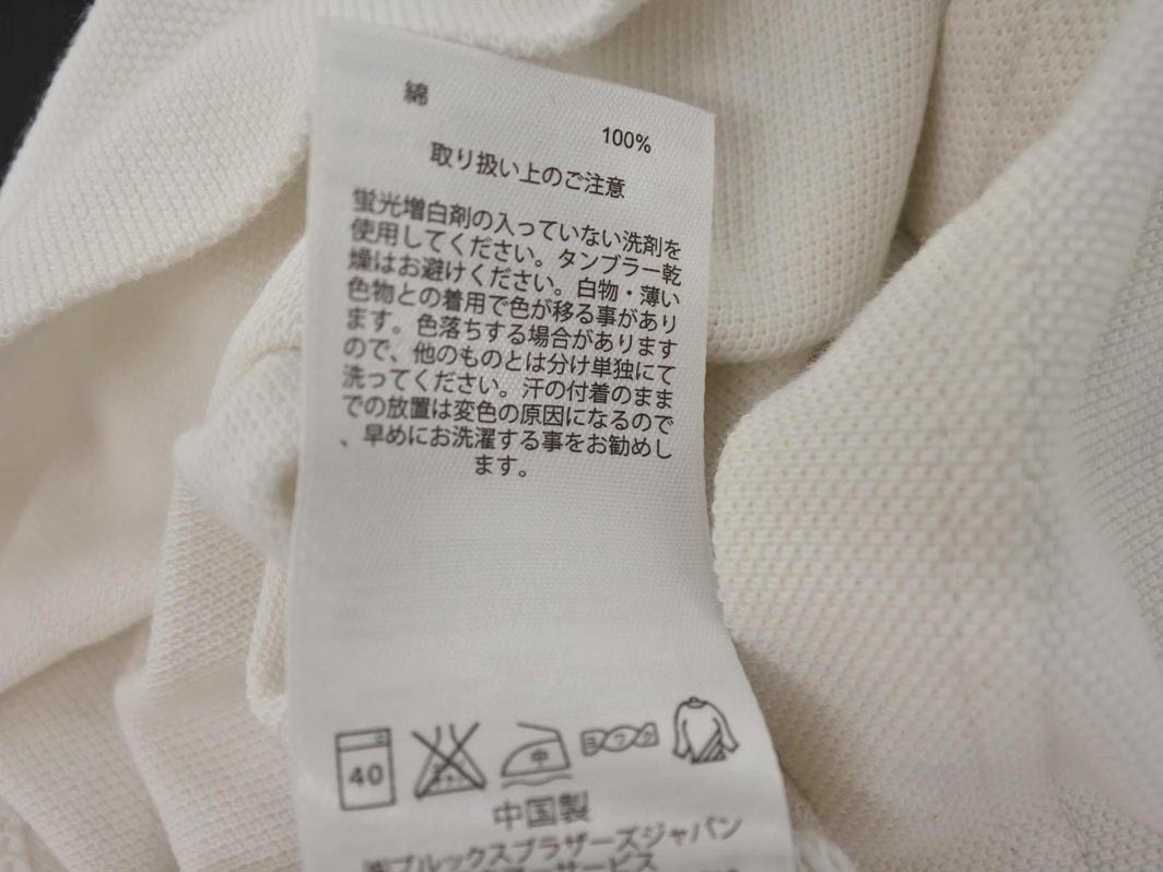 BROOKS BROTHERS ブルックスブラザーズ カノコ ポロシャツ sizeM/白 ■◆ ☆ ffb3 メンズ