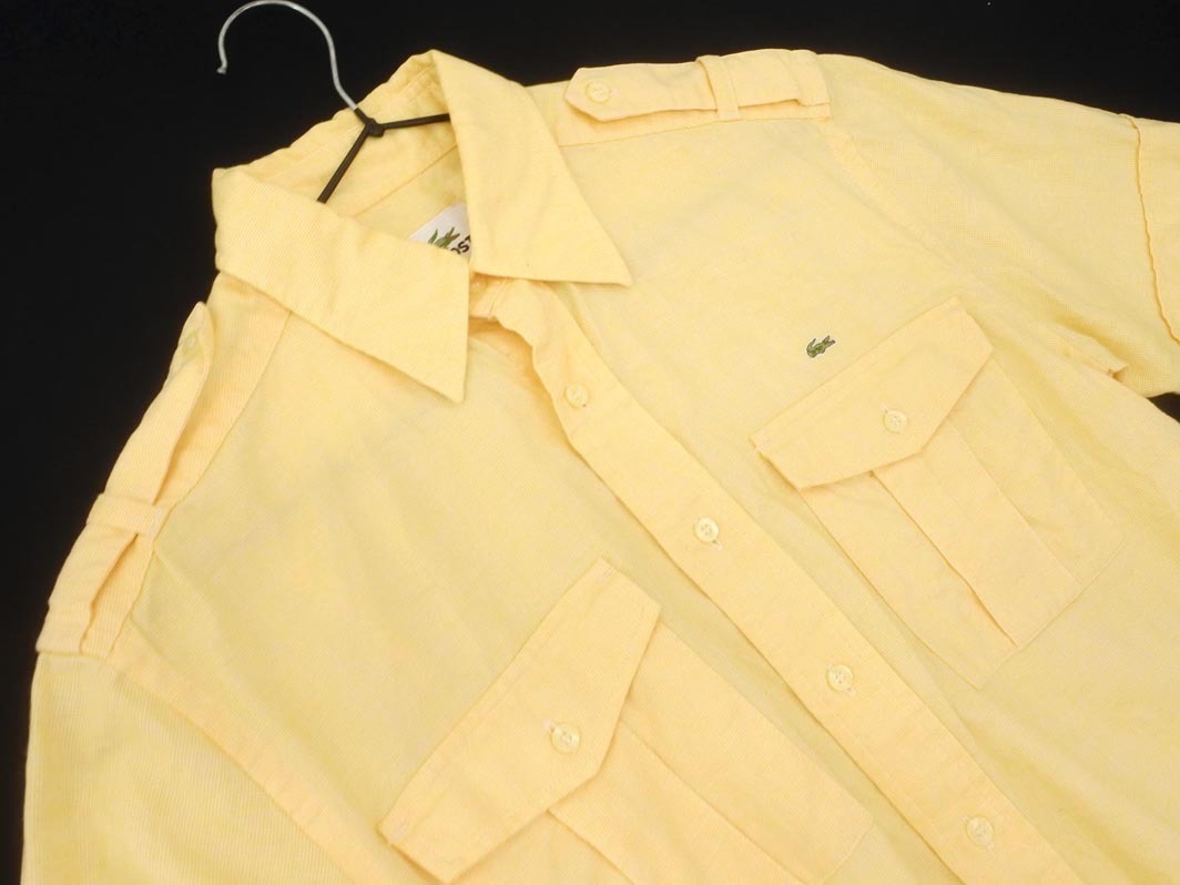 ネコポスOK LACOSTE ラコステ 半袖 シャツ size2/黃 ■◆ ☆ ffb2 メンズ