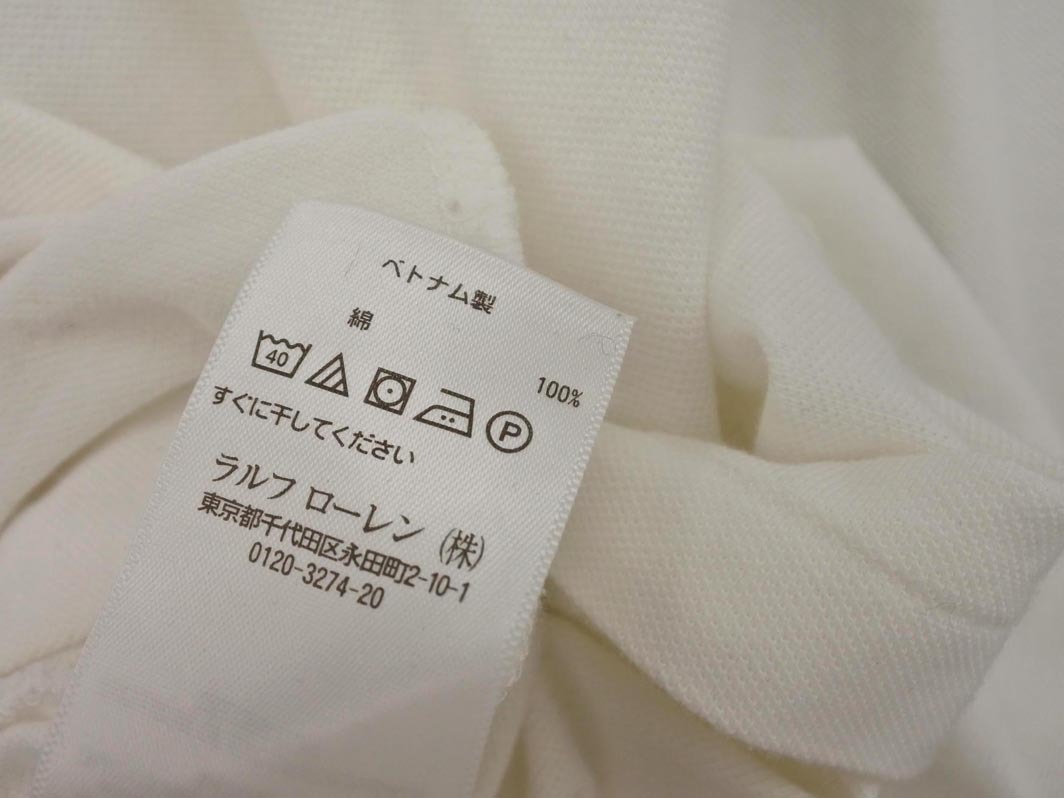 POLO RALPH LAUREN ポロ ラルフローレン CUSTOM SLIM FIT 半袖 ポロシャツ sizeXS/白 ■◆ ☆ ffb3 メンズ