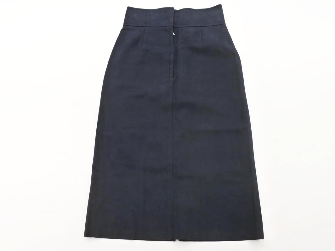 MACPHEE マカフィー トゥモローランド フェイクレザー タイト スカート size34/紺 ◇■ ☆ fcb4 レディース