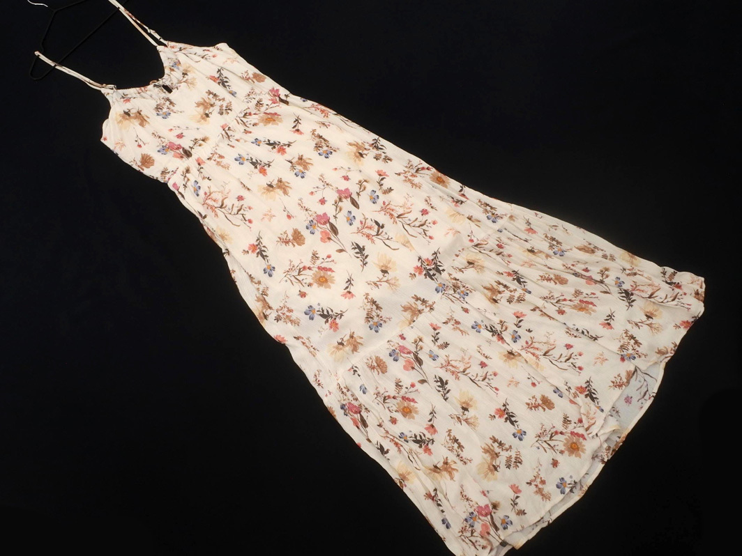 Abercrombie & Fitch アバクロンビー＆フィッチ 花柄 楊柳 キャミソール ワンピース sizeM/オフホワイト ■◆ ☆ ffb6 レディース