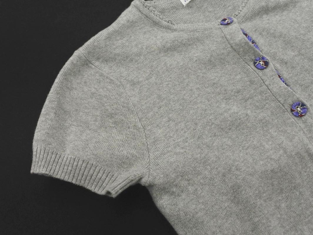 SHIPS KIDS シップス キッズ 半袖 カーディガン size100cm/グレー ■◆ ☆ ffb6 子供服