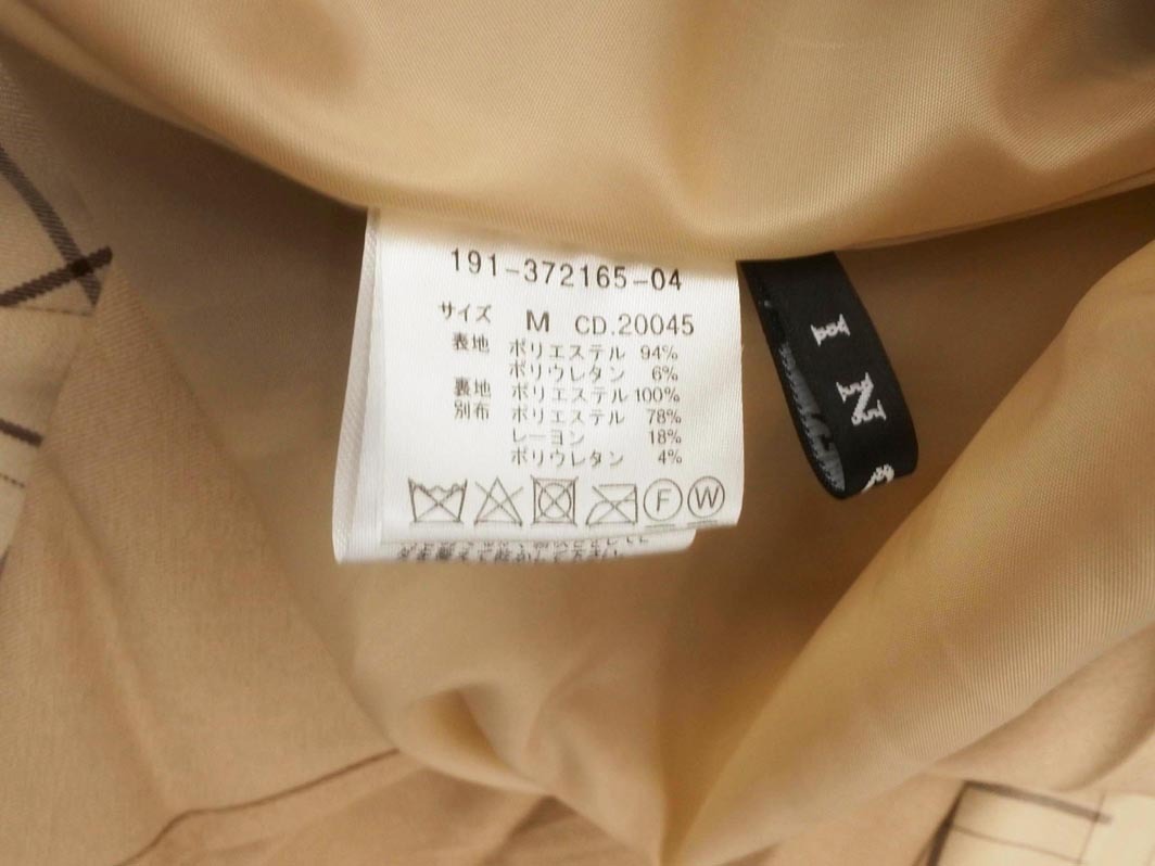 INGNI イング ベルト 付き プリーツ チェック スカート sizeM/ベージュ ■■ ☆ ffb6 レディース