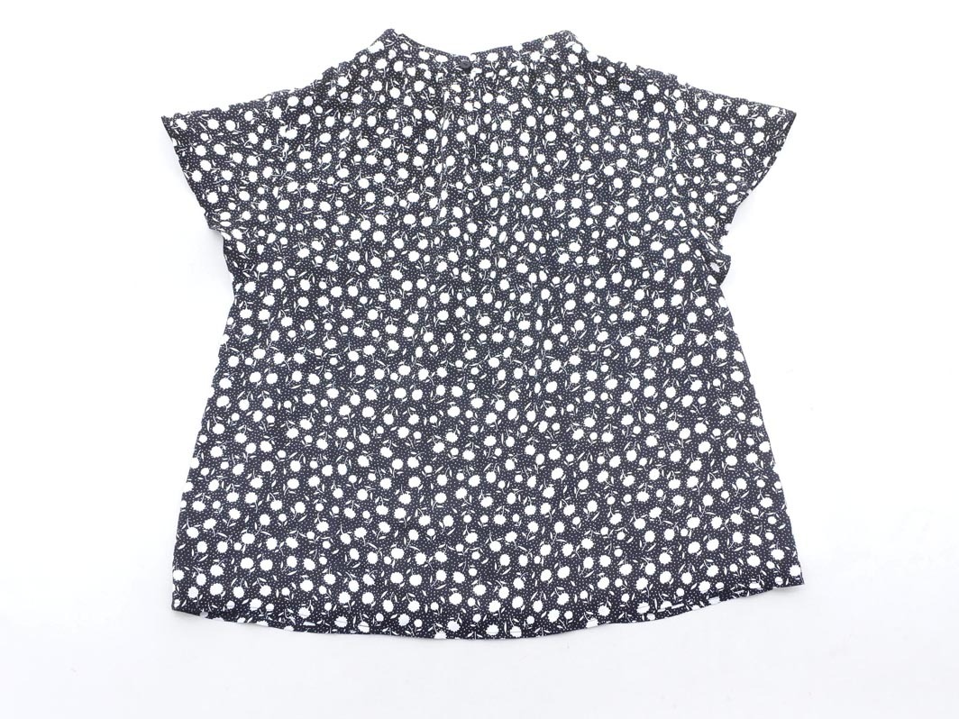 NATURAL BEAUTY BASIC ナチュラルビューティーベーシック 総柄 ブラウス シャツ sizeS/黒 ■◆ ☆ ffb6 レディース