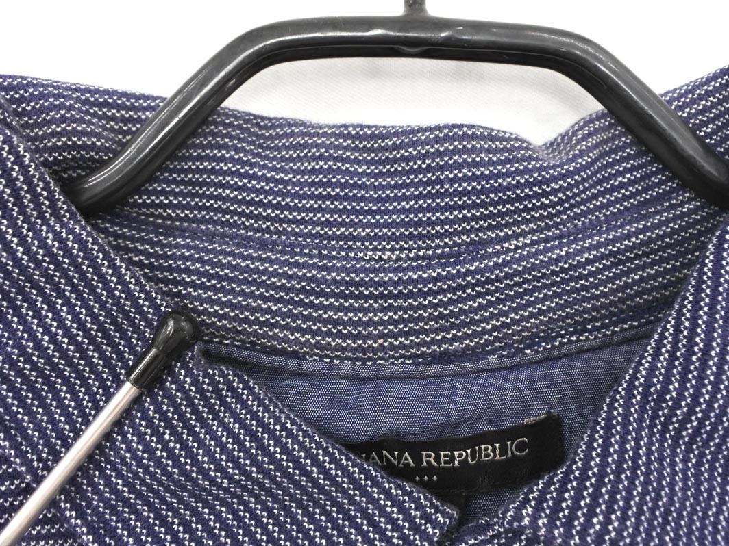 BANANA REPUBLIC バナナリパブリック ボーダー ポロシャツ sizeM/青ｘ紺 ■◆ ☆ ffb7 メンズ