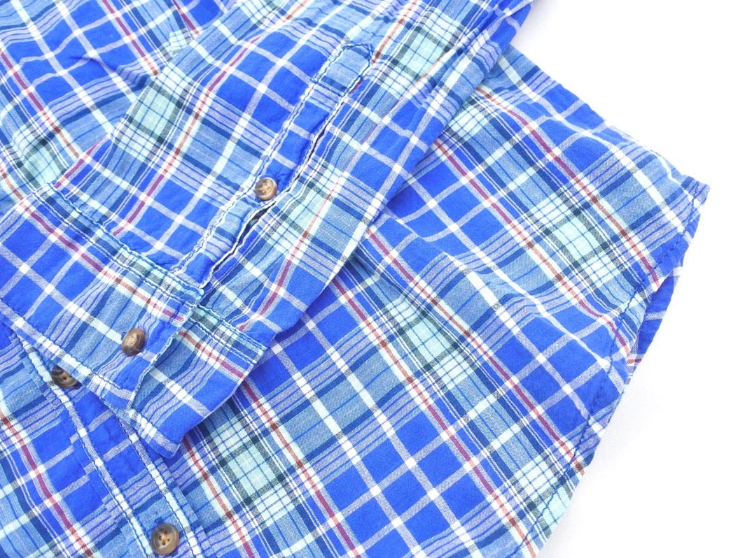 Abercrombie & Fitch アバクロンビー＆フィッチ チェック シャツ sizeL/青ｘ緑 ■◇ ☆ ffb7 レディース