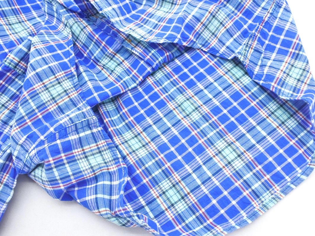Abercrombie & Fitch アバクロンビー＆フィッチ チェック シャツ sizeL/青ｘ緑 ■◇ ☆ ffb7 レディース
