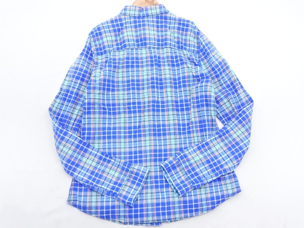 Abercrombie & Fitch アバクロンビー＆フィッチ チェック シャツ sizeL/青ｘ緑 ■◇ ☆ ffb7 レディース
