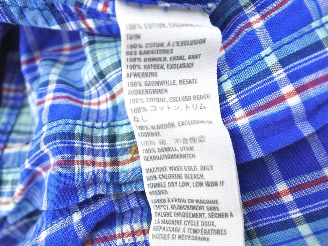 Abercrombie & Fitch アバクロンビー＆フィッチ チェック シャツ sizeL/青ｘ緑 ■◇ ☆ ffb7 レディース