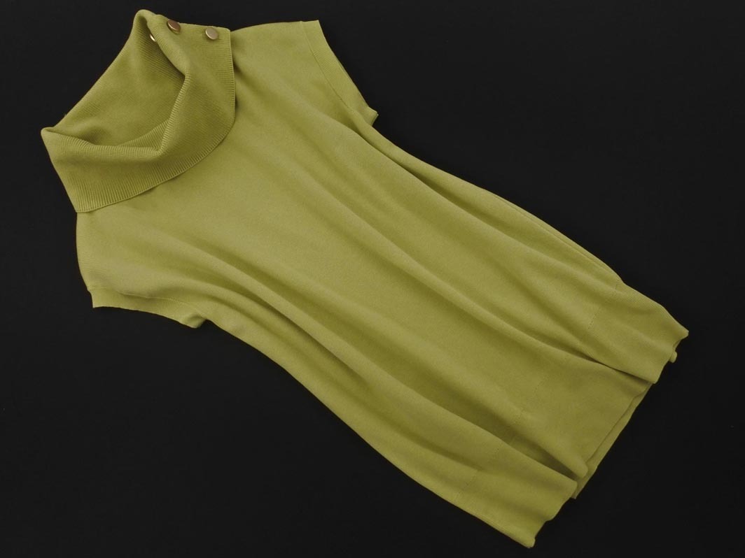 rienda リエンダ オフタートルネック ニット ワンピース sizeF/緑 ■◆ ☆ ffb7 レディース_画像1