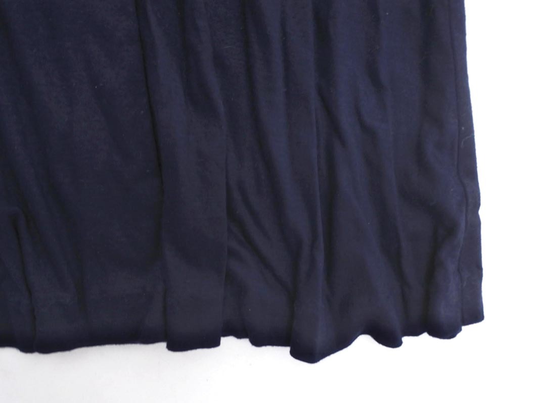 23區(qū) Vネック カット Aライン ワンピース size40/紺 ■◆ ☆ ffb7 レディース