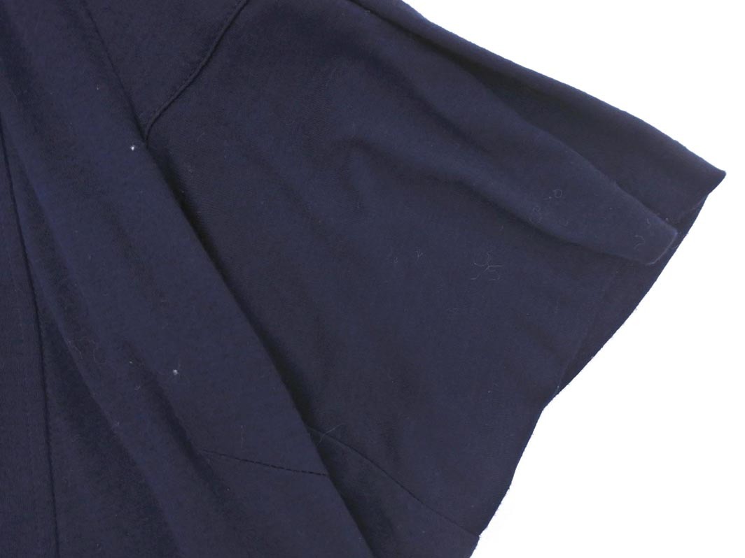 23區(qū) Vネック カット Aライン ワンピース size40/紺 ■◆ ☆ ffb7 レディース