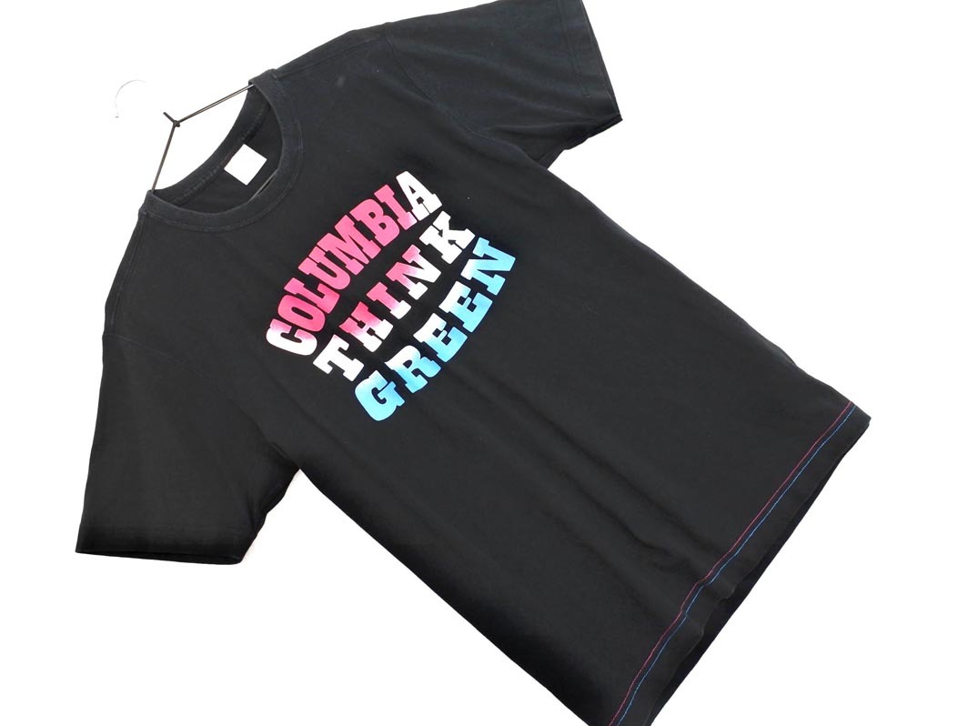 Columbia コロンビア ロゴ プリント Tシャツ sizeM/黒 ■◆ ☆ ffb7 メンズ_画像1