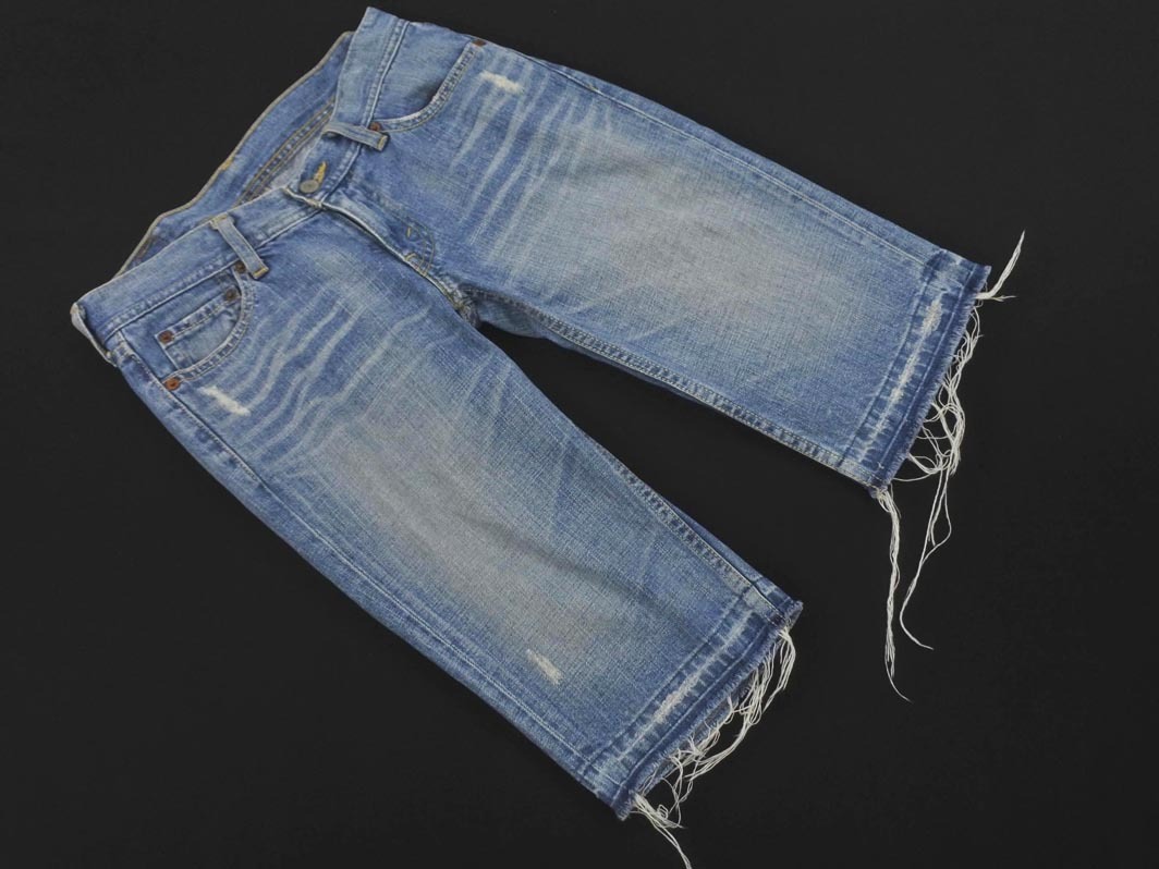 LEVI’S リーバイス カットオフ ハーフ デニムパンツ size27/青 ■◆ ☆ ffb8 レディース