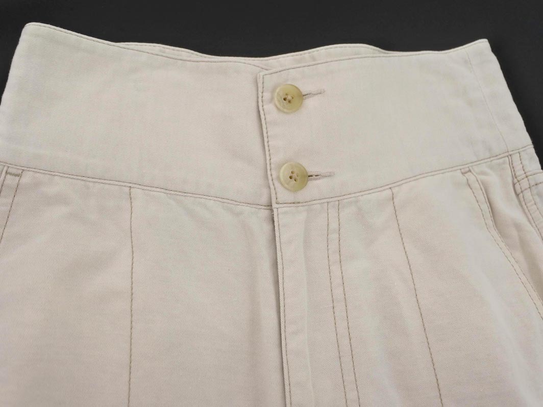 MACPHEE マカフィー トゥモローランド 綿麻 ハイウエスト パンツ size34/ライトベージュ ■◆ ☆ ffb8 レディース