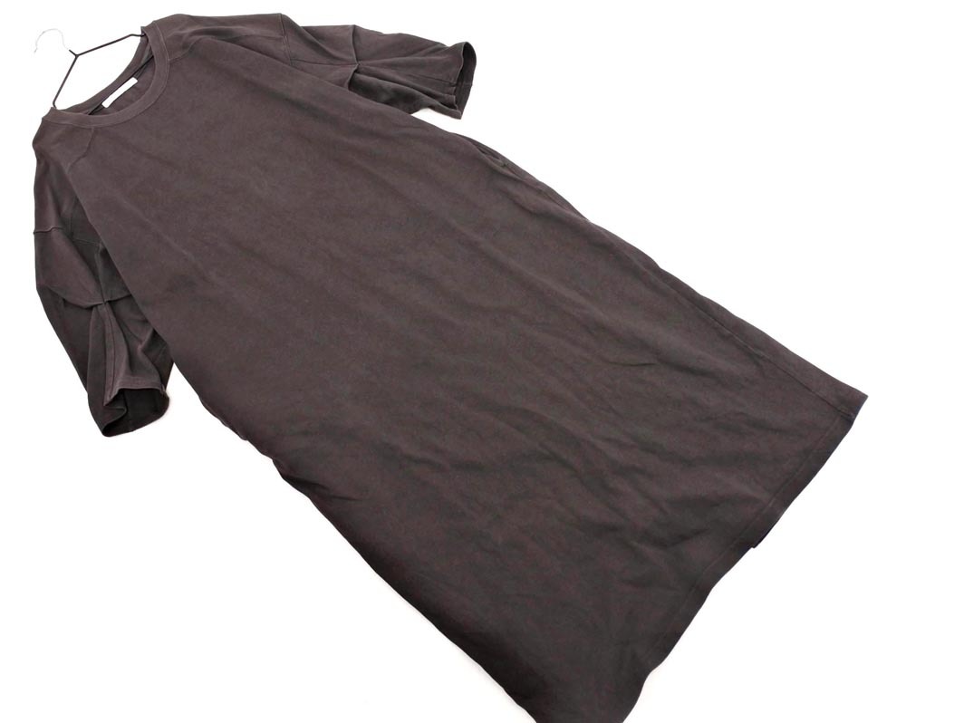 KBF ケービーエフ アーバンリサーチ 5分袖 ワンピース sizeOne/チャコール ■◆ ☆ ffb8 レディース_画像1