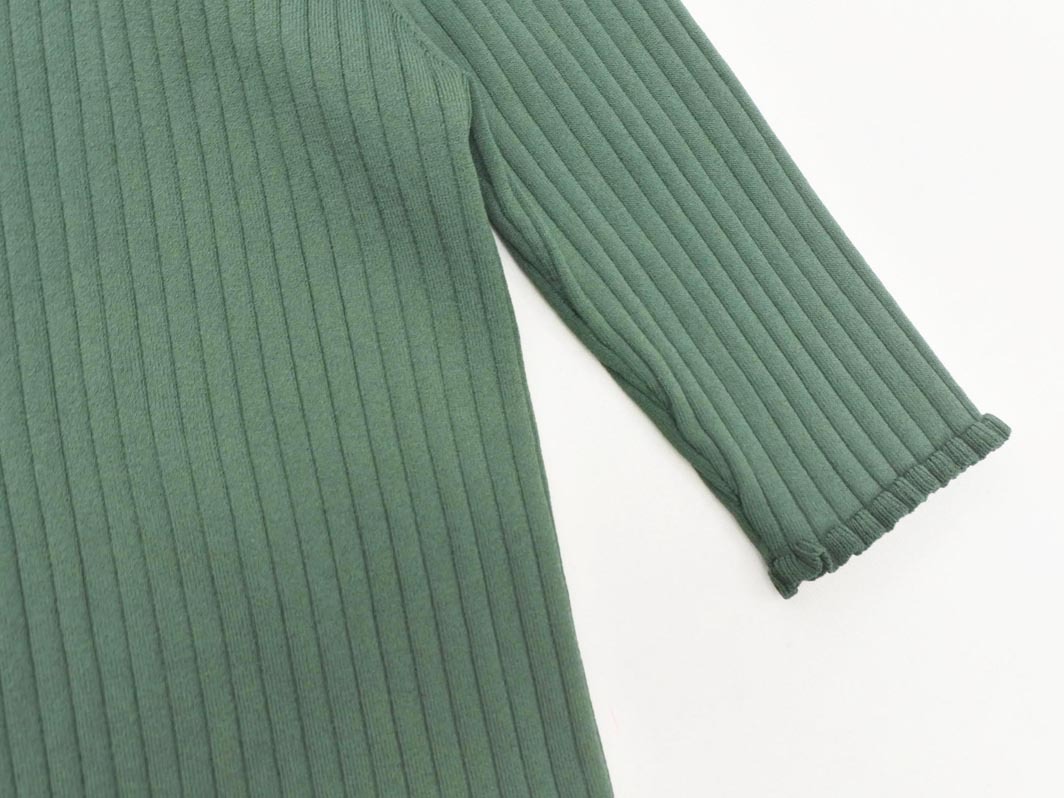 ネコポスOK NATURAL BEAUTY BASIC ナチュラルビューティーベーシック リブ ニット セーター sizeM/緑 ■◆ ☆ ffb8 レディース_画像3