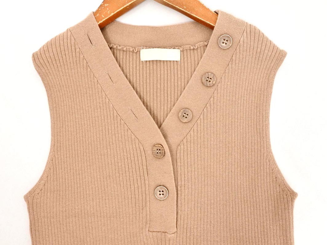  кошка pohs OK FREE*S MART свободный z mart ребра безрукавка вязаный свитер sizeFR/ бежевый #* * ffb8 женский 