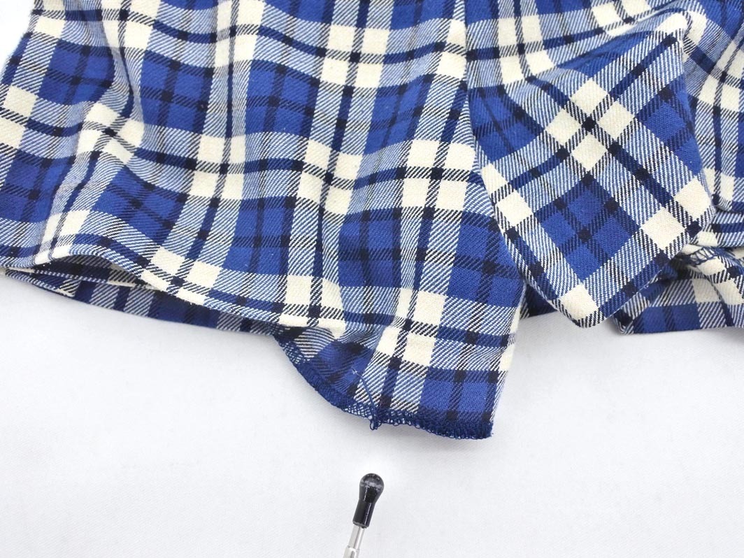 ネコポスOK ZARA ザラ チェック スカート パンツ size104cm/紺 ■■ ☆ ffc0