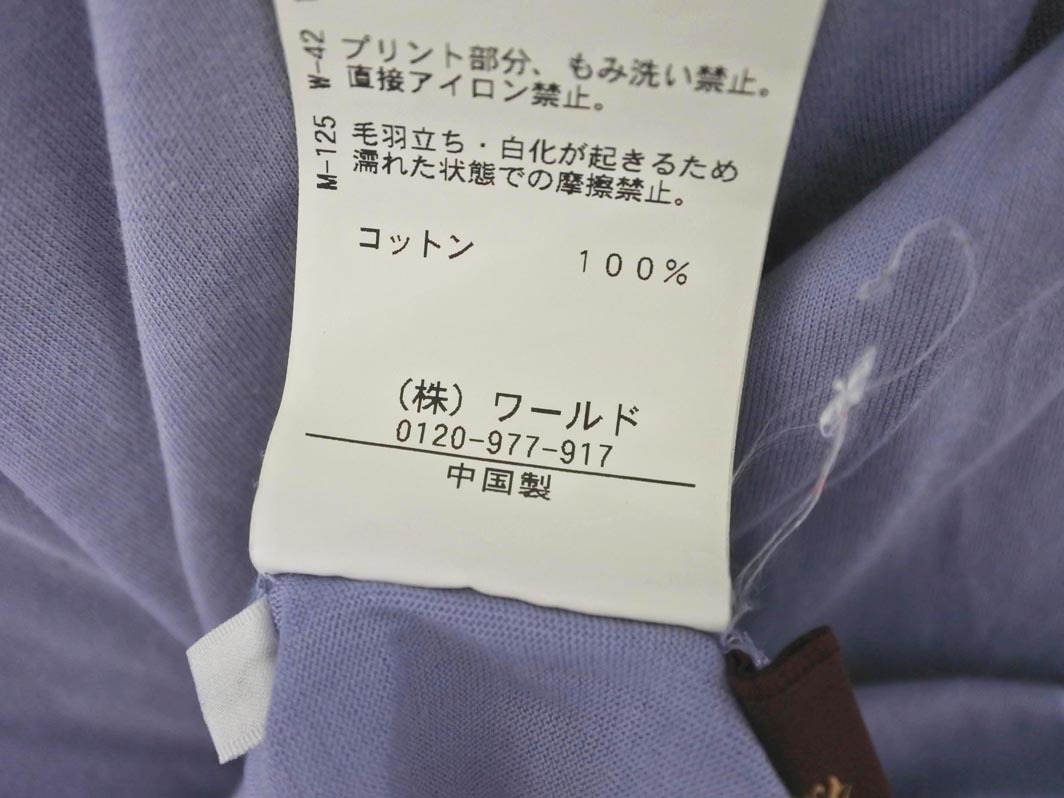 ネコポスOK TAKEO KIKUCHI タケオキクチ コットン Tシャツ size2/青 ■◆ ☆ ffc0 メンズ_画像7