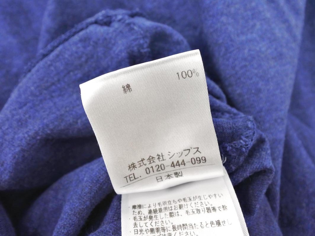 SHIPS シップス Tシャツ sizeL/青 ■◆ ☆ ffb9 メンズ_画像6