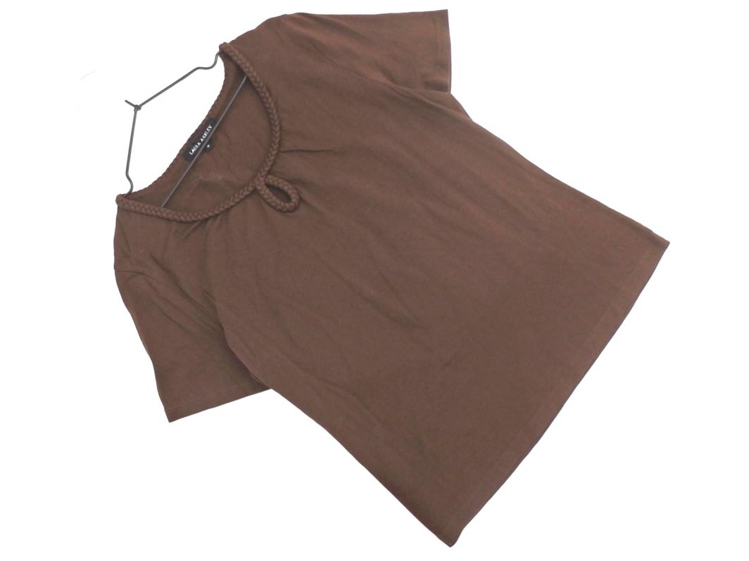  кошка pohs OK LAURA ASHLEY Laura Ashley cut and sewn sizeM/ чай #* * ffb9 женский 